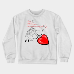 Cupid Valentine's Checklist Crewneck Sweatshirt